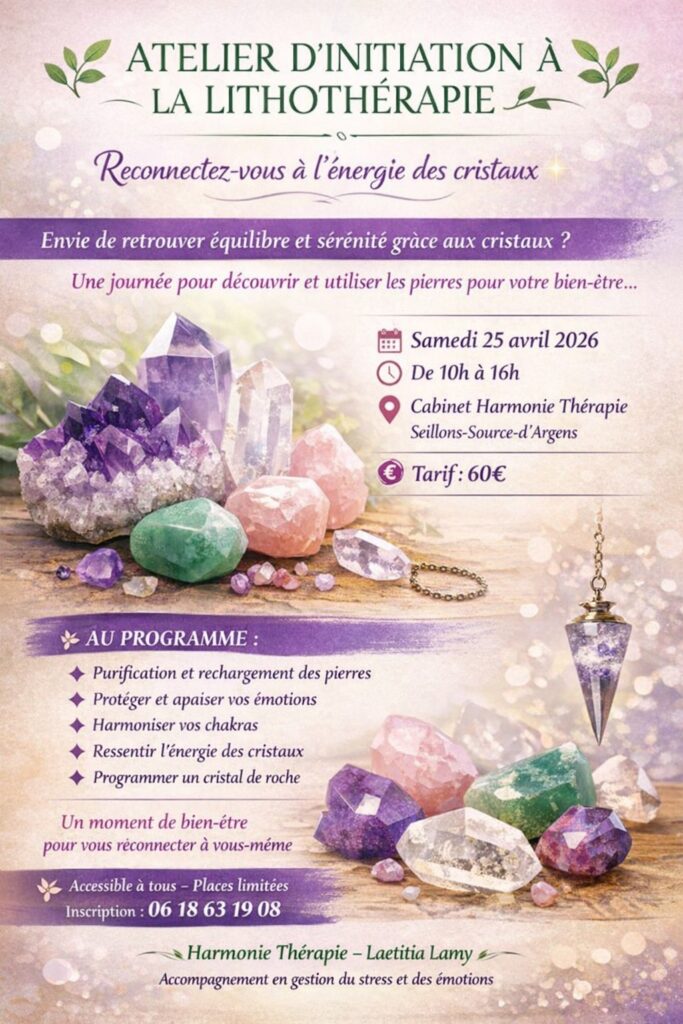 atelier intitiation lithotherapie